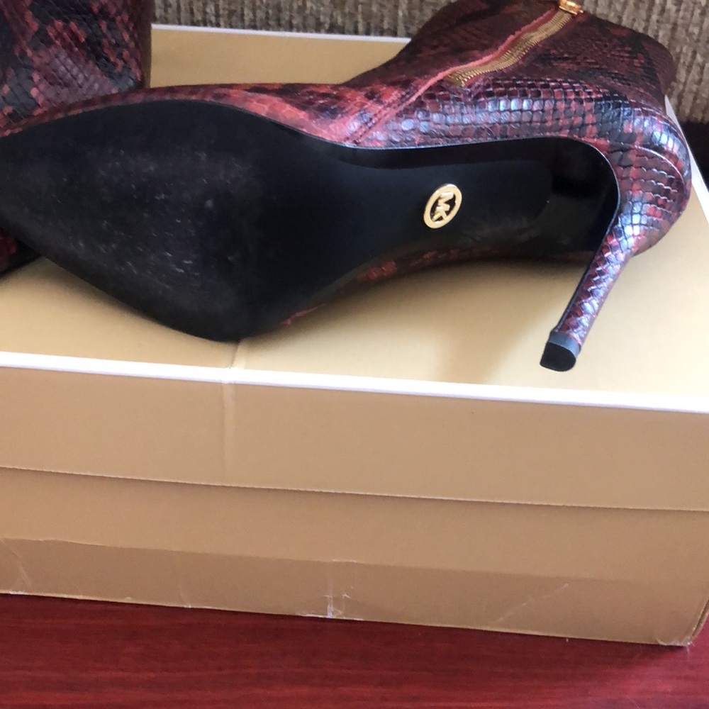 Michael Kors Red Ankle Booties - Picture 3 of 6